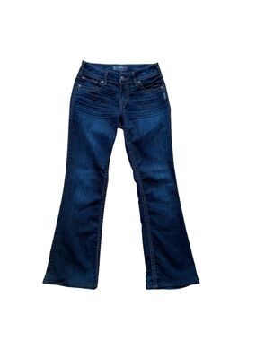 Silver Suki jeans medium rise boot cut stretchy dark blue denim size 26 Canada